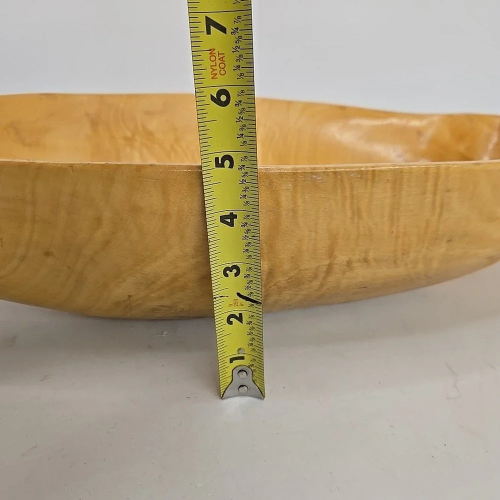 Wooden‎ Dough Bowls Decorative，Rustic Bread Long Bowls Decor Wood